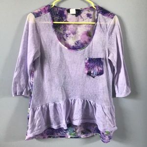 Purple sheer blouse